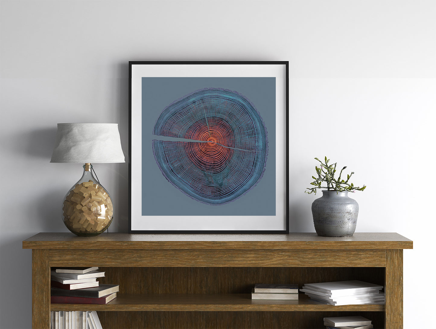 Shona Branigan Giclee Tree Print Andover Ash (Blue)