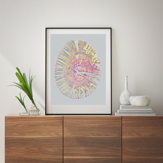 Shona Branigan Giclee Tree Ring Print Bog Oak