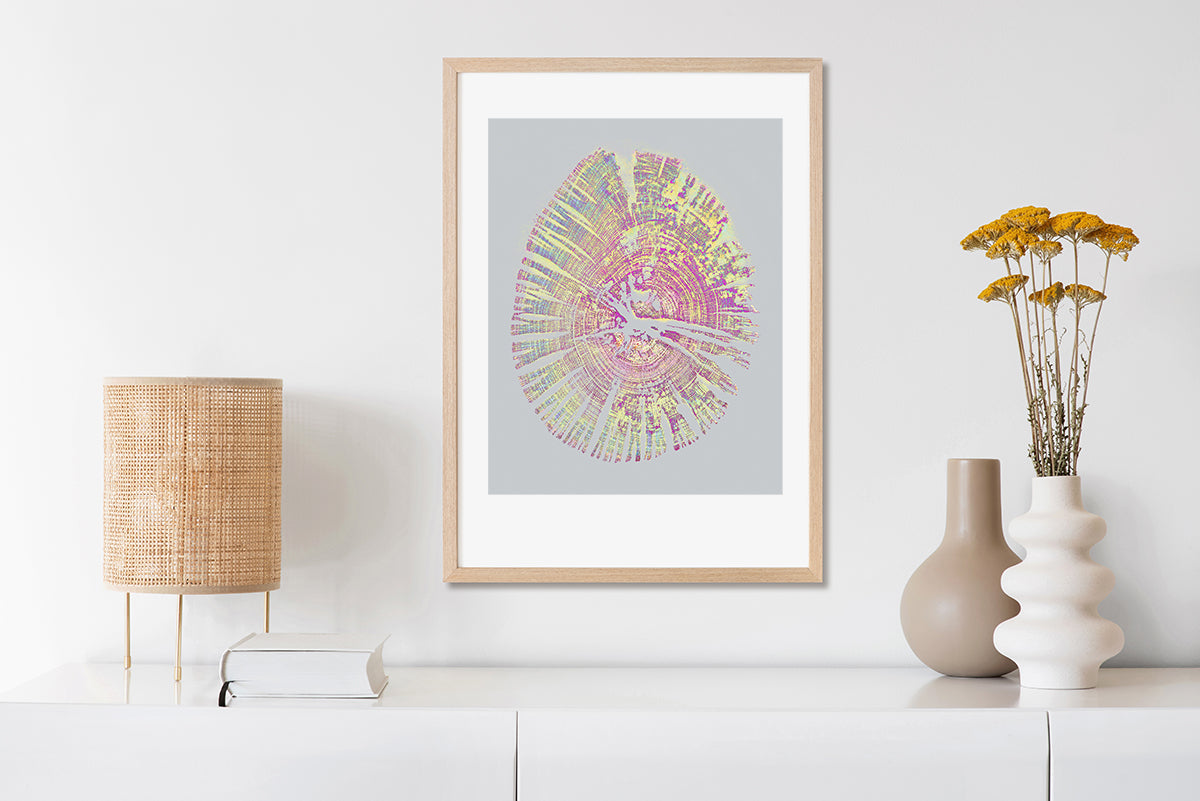 Shona Branigan Giclee Tree Ring Print Bog Oak