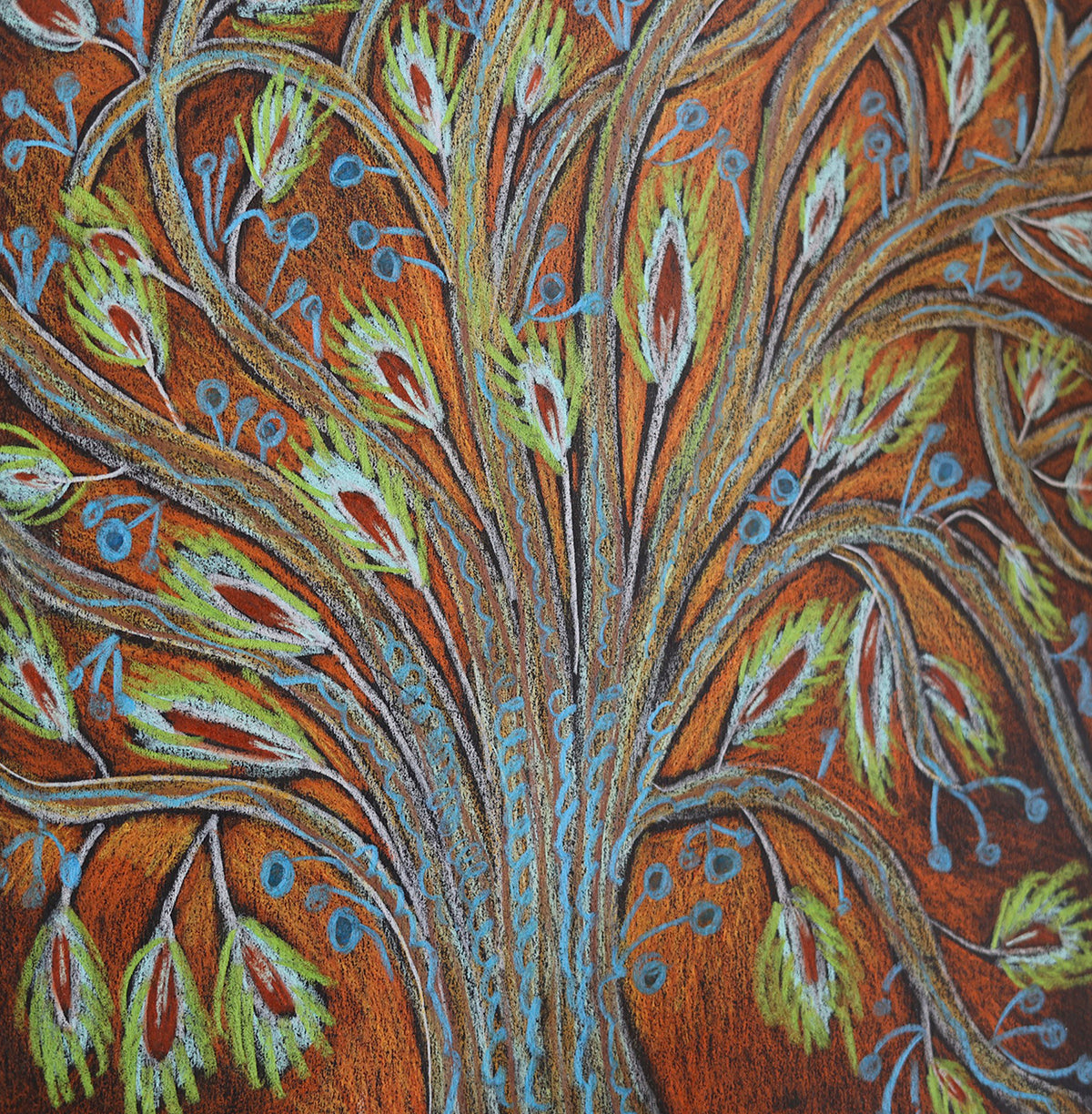 Greetings Cards Flame Tree