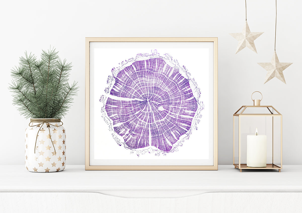 Shona Branigan Tree Ring Print Caxton Village Damson