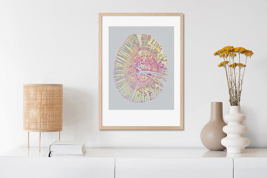 Shona Branigan Giclee Tree Ring Print Bog Oak